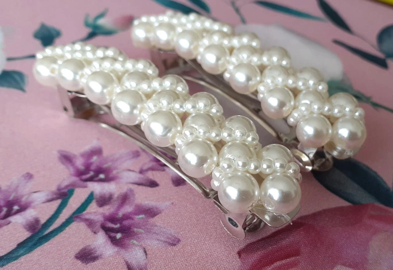 hair clip set vintage look elegant pearls Zenner – photo 3